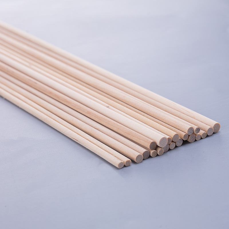 Round fine wooden stick crafts log stick Birch non-Beech round wood 3MM handmade model small wooden stick manufacturer batch