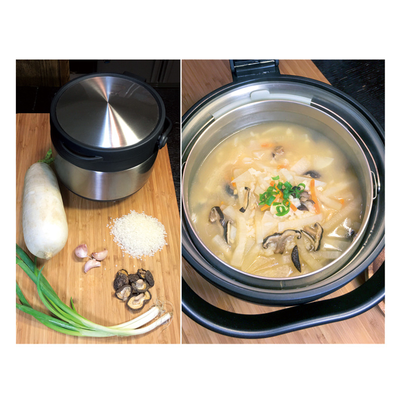 Pin Jia Jia Pin Household 2.7L4.1L Braised Pot Fire-Free Re-cooking Pot 304 Stainless Steel Vacuum Pot
