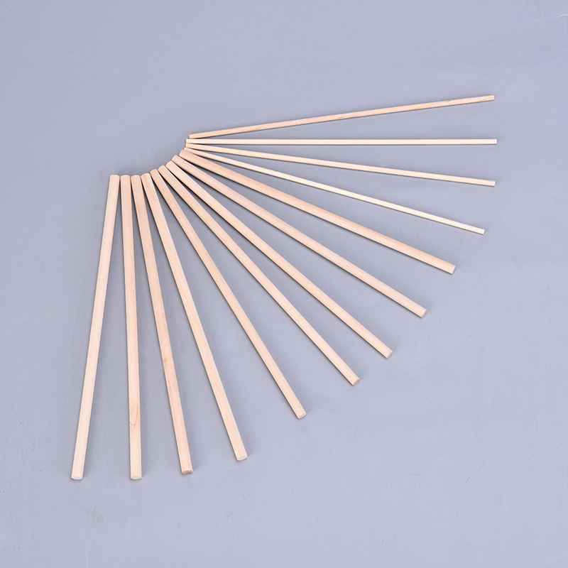 Round fine wooden stick crafts log stick Birch non-Beech round wood 3MM handmade model small wooden stick manufacturer batch
