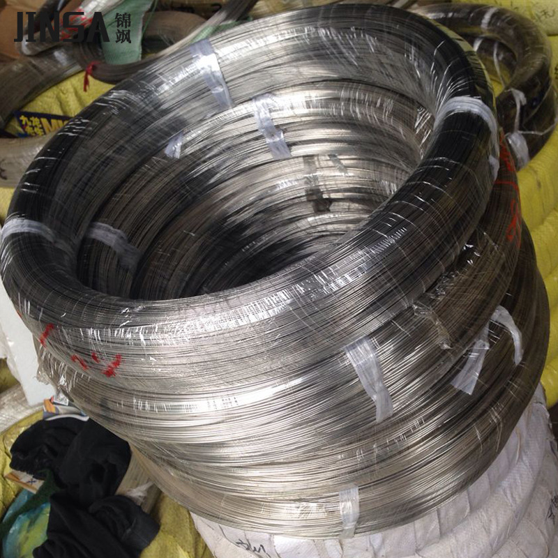 Factory direct 304 stainless steel spring wire medium hard bright hydrogen retreating cord straightening flattening cutting spool