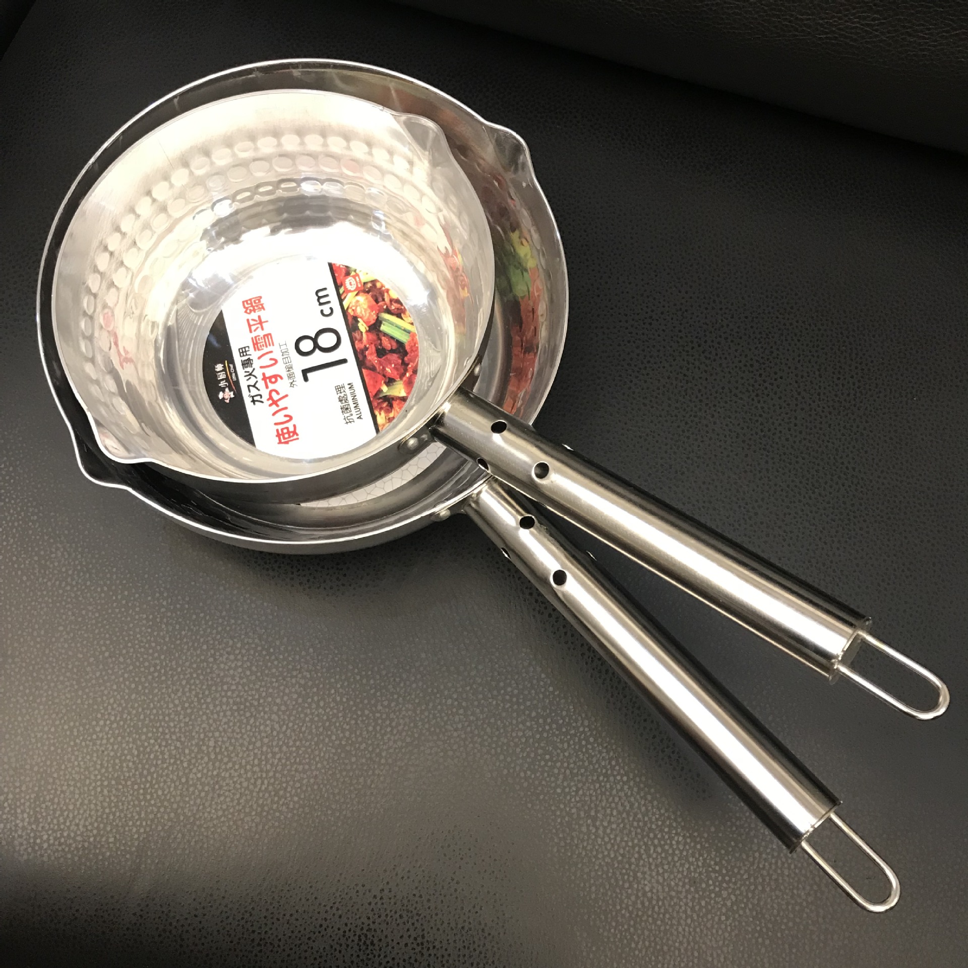 Factory Direct Supply Aluminum Snow Pan Soup Pot Milk Pot Wooden Handle Pot Steel Handle Snow Pan Pan Pan