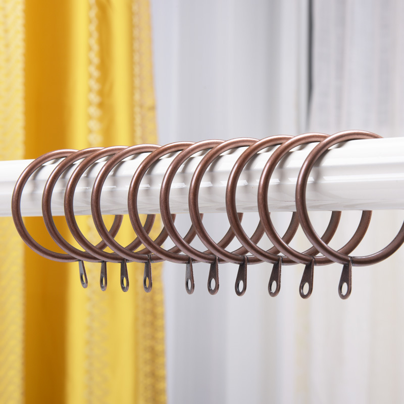 Wholesale cross-border curtain ring metal black curtain hook ring with ear ring gasket Roman ring Roman ring