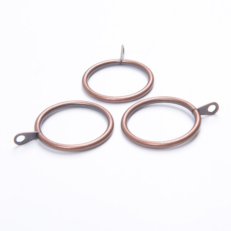 Wholesale cross-border curtain ring metal black curtain hook ring with ear ring gasket Roman ring Roman ring