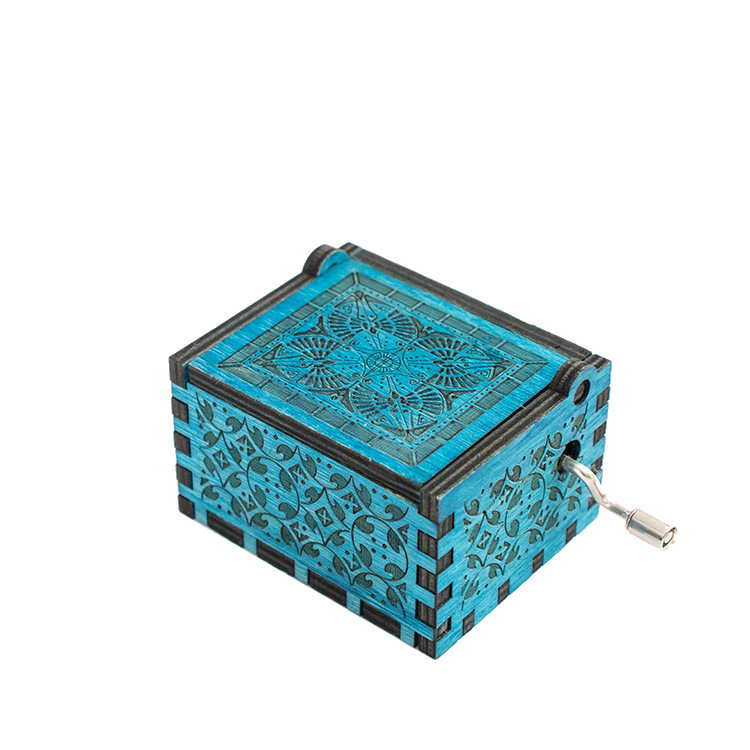 Harry Potter Hand-cranked Music Box Wholesale Stall Crafts Ornaments Gift Wooden Carved Painted Music Box