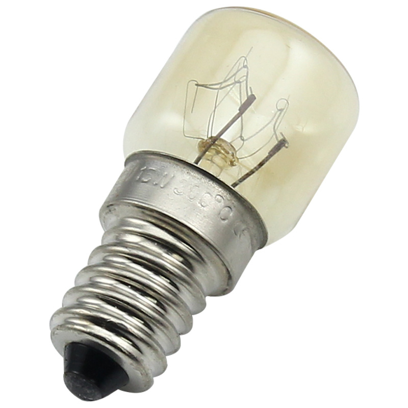 15W oven bulb E14 small screw bread maker T22 yellow light high temperature resistant 300 degrees oven tungsten filament incandescent bulb