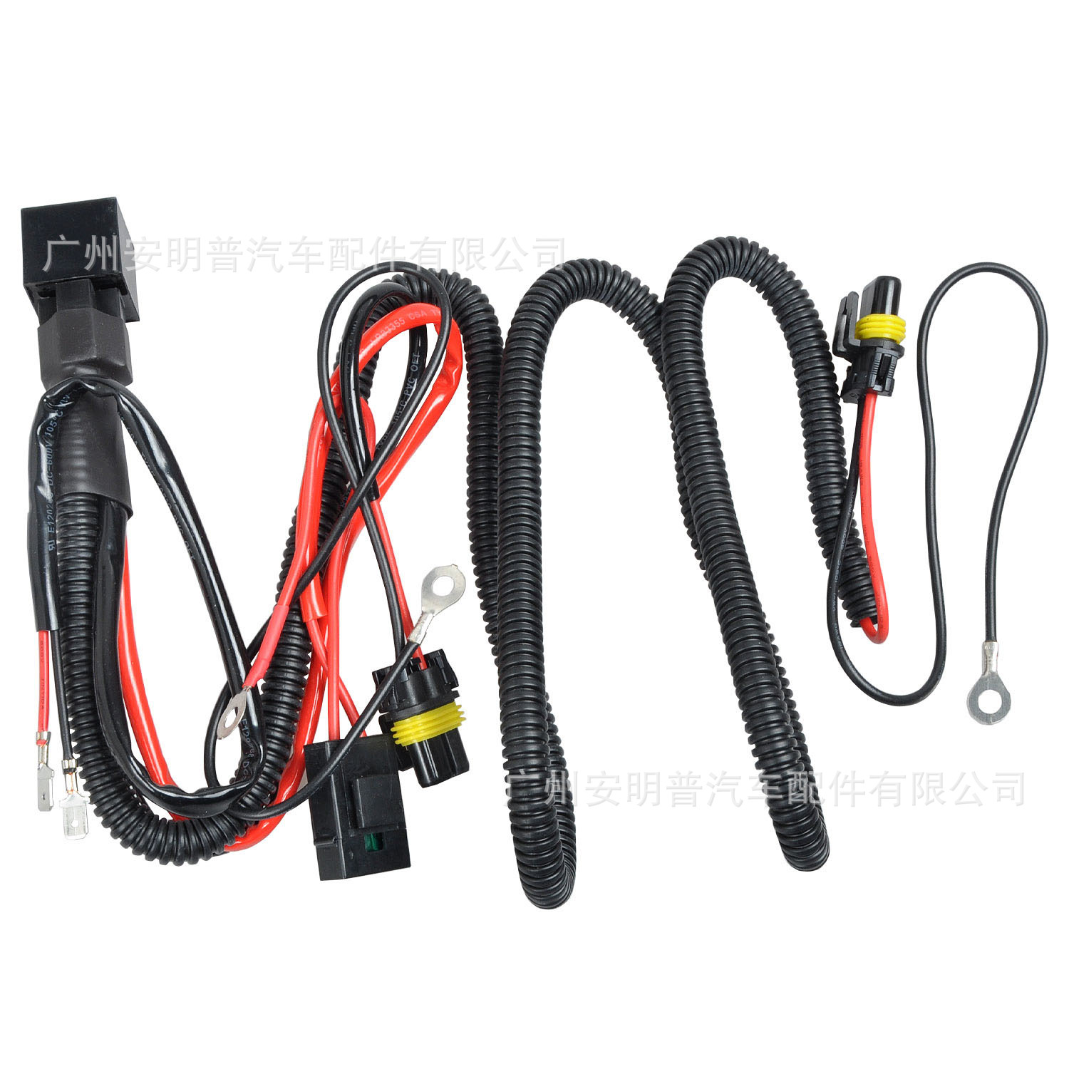 Hid Xenon Lamp H1H79006H11 Power Cord Set Relay Relay-D Dual Negative Terminal Power Cord Reinforced