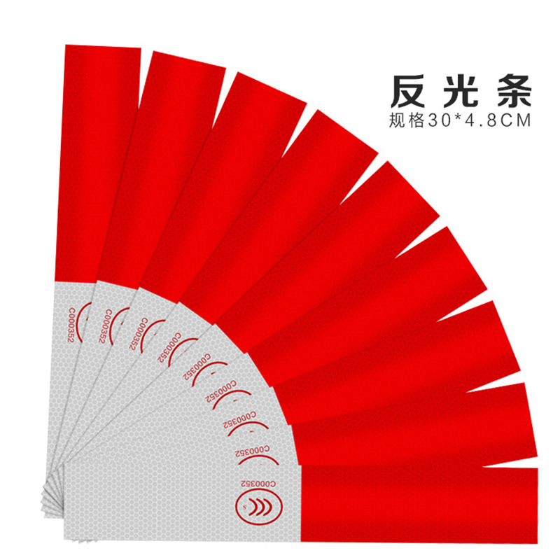 Car Truck reflector plastic red and white reflector body warning sign annual inspection review car sticker reflective strip block