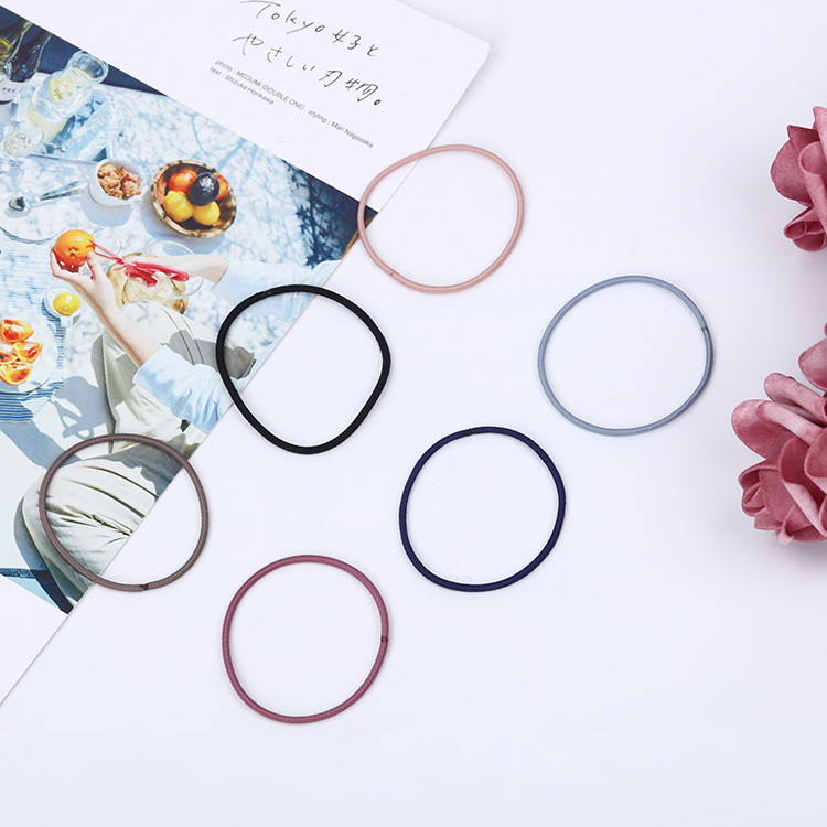 Korean version of the new 2mm seamless multi-color hair band rubber band fashion hair rope hair accessories hair rope manufacturers direct supply