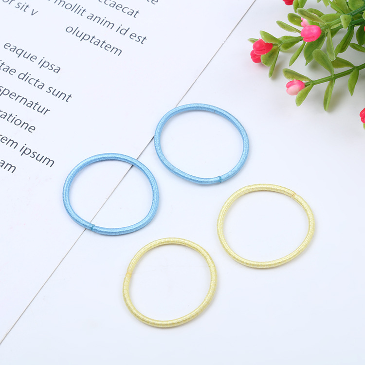 New Korean Style Kidsren's Candy-Colored Bright Silk Seamless Hair Tie, Small and Fresh, Does Not Hurt Hair, Baby Headband