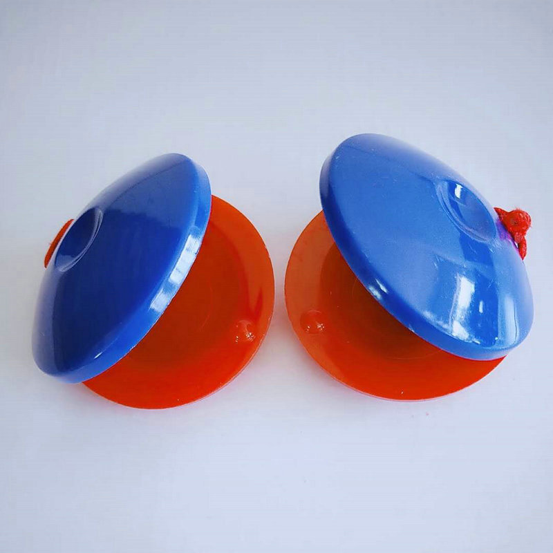 Factory wholesale Orff percussion plastic red and blue round dance board castanboard wooden board