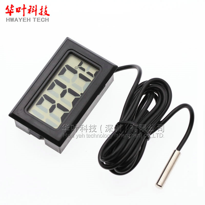 Electronic Digital Display Digital Thermometer Fish Tank Refrigerator Water Temperature Meter Thermometer Waterproof Probe 1m Fy-10