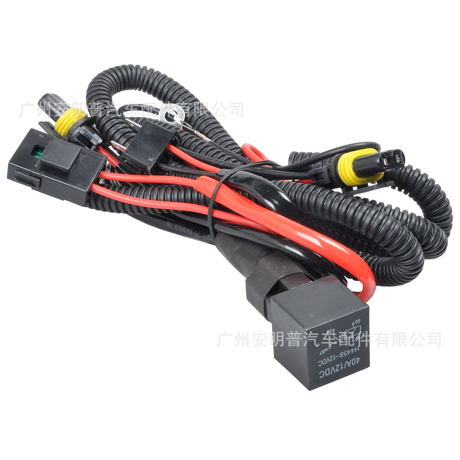 Hid Xenon Lamp H1H79006H11 Power Cord Set Relay Relay-D Dual Negative Terminal Power Cord Reinforced