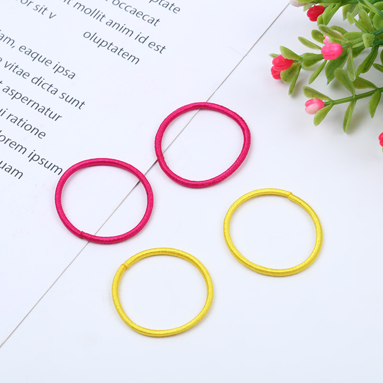New Korean Style Kidsren's Candy-Colored Bright Silk Seamless Hair Tie, Small and Fresh, Does Not Hurt Hair, Baby Headband