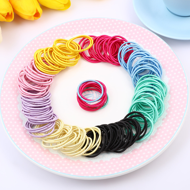 Новая корейская стильная резинка для детей, яркая, бесшовная, не повреждает волосы, детская повязка на голову