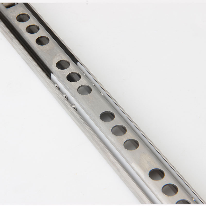 17mm wide stainless steel drawer slide rail two-section double pull bead mini slide anti-rust corrosion-resistant track wholesale