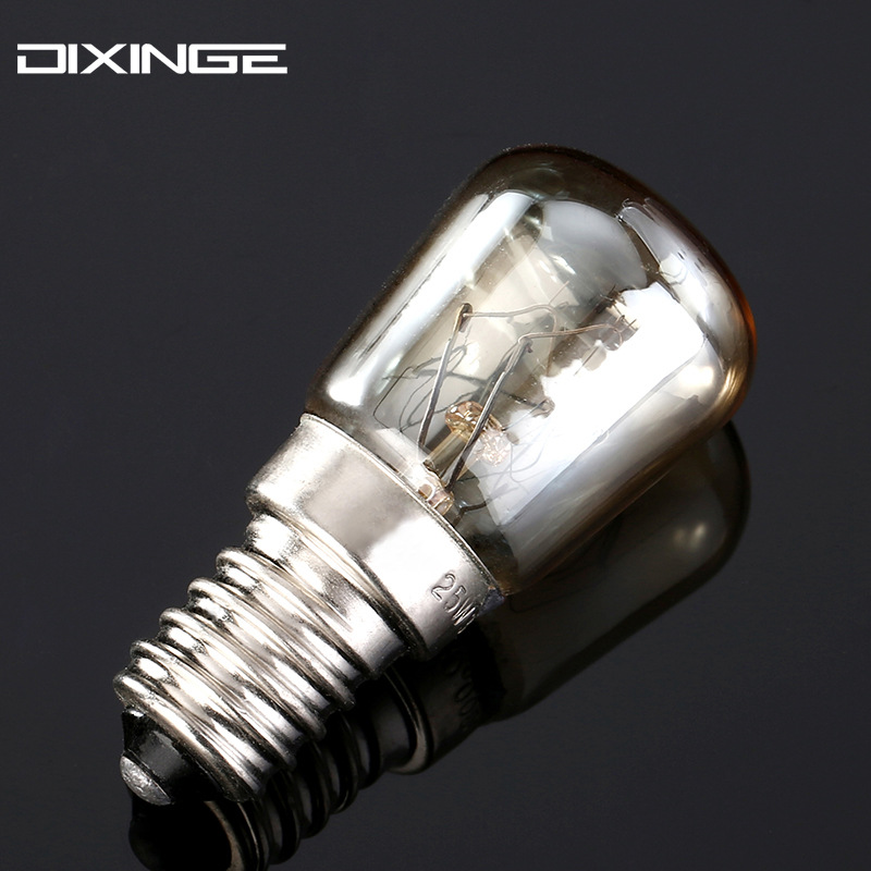 15W oven bulb E14 small screw bread maker T22 yellow light high temperature resistant 300 degrees oven tungsten filament incandescent bulb