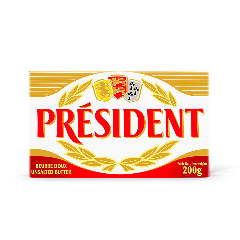 Presidential Animal Butter Block 200g Light Fermented Butter Edible Butter Snowflake Crisp Household Bread Ingredients