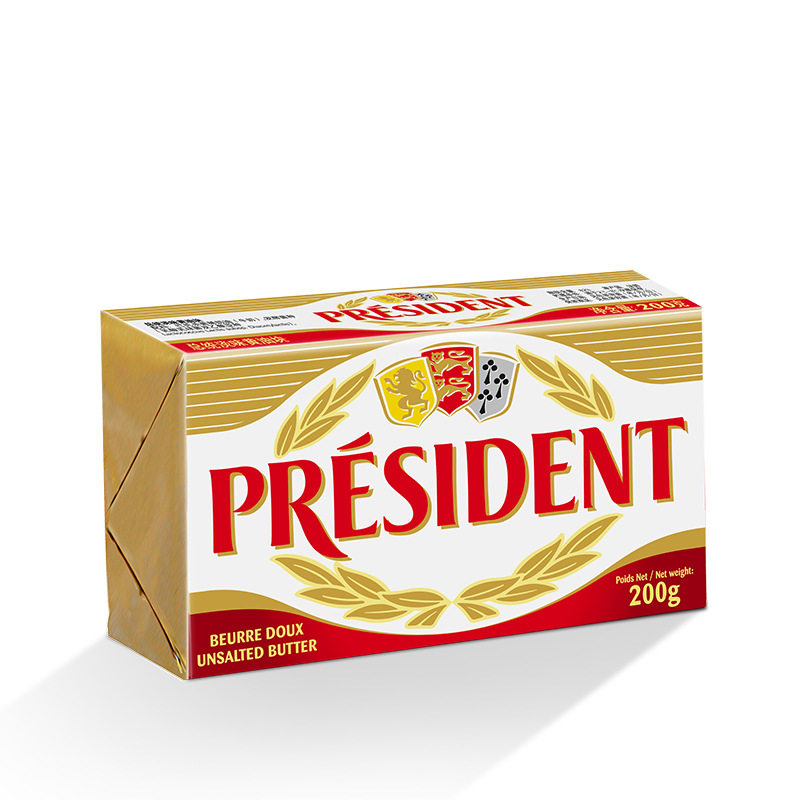 Presidential Animal Butter Block 200g Light Fermented Butter Edible Butter Snowflake Crisp Household Bread Ingredients
