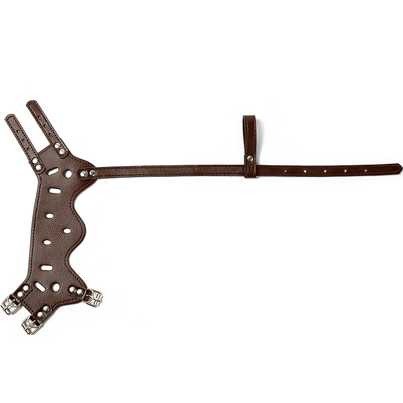 Wholesale dog mouth sleeve PU leather anti-bite anti-eating pet dog mouth sleeve dog bark stop mask mouth cover Yiwu manufacturers