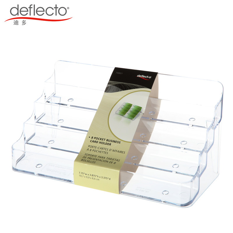 Dido Manufacturer Wholesale Four-Layer Multi-Layer Business Card Box Transparent Business Card Holder Business Office Exhibition Ready Stock