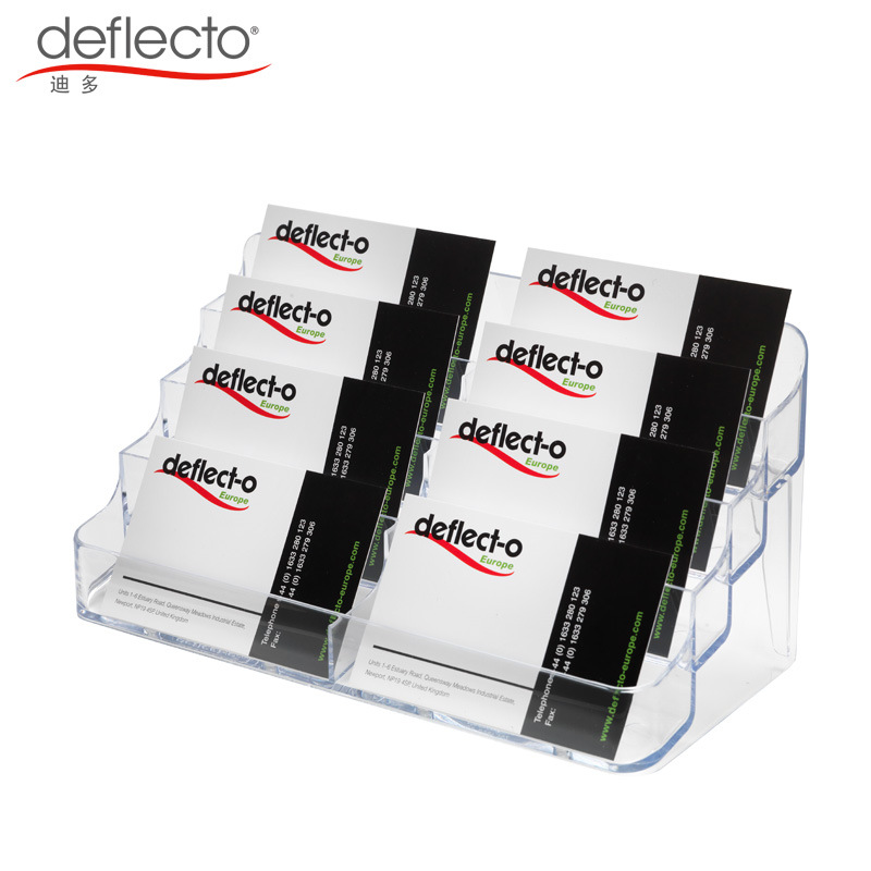 Dido Manufacturer Wholesale Four-Layer Multi-Layer Business Card Box Transparent Business Card Holder Business Office Exhibition Ready Stock