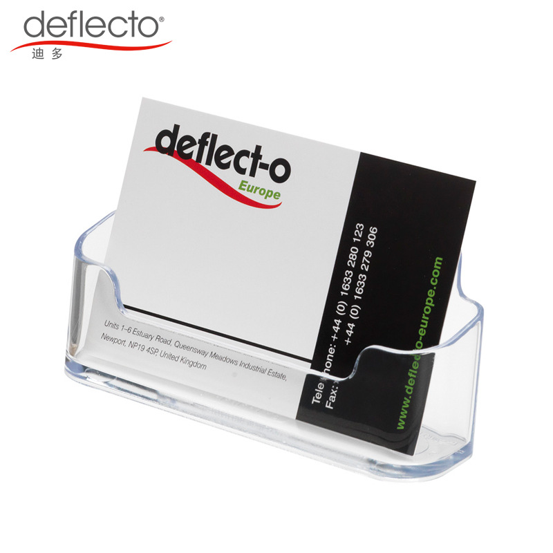 U.S. Dido manufacturers transparent plastic business card case business card holder single-layer desktop business card holder silk-screen cross-border