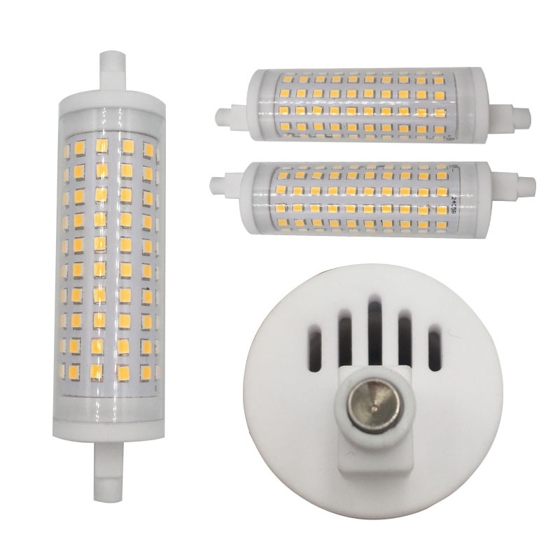 LED R7S 118 15W CE replacement J 118 500W metal halide lamp transparent cover dimming 230V/120V