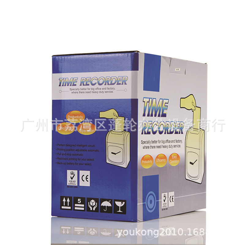 English version attendance machine S-210P clock-in machine two-color automatic shift foreign trade LCD button paper card attendance machine