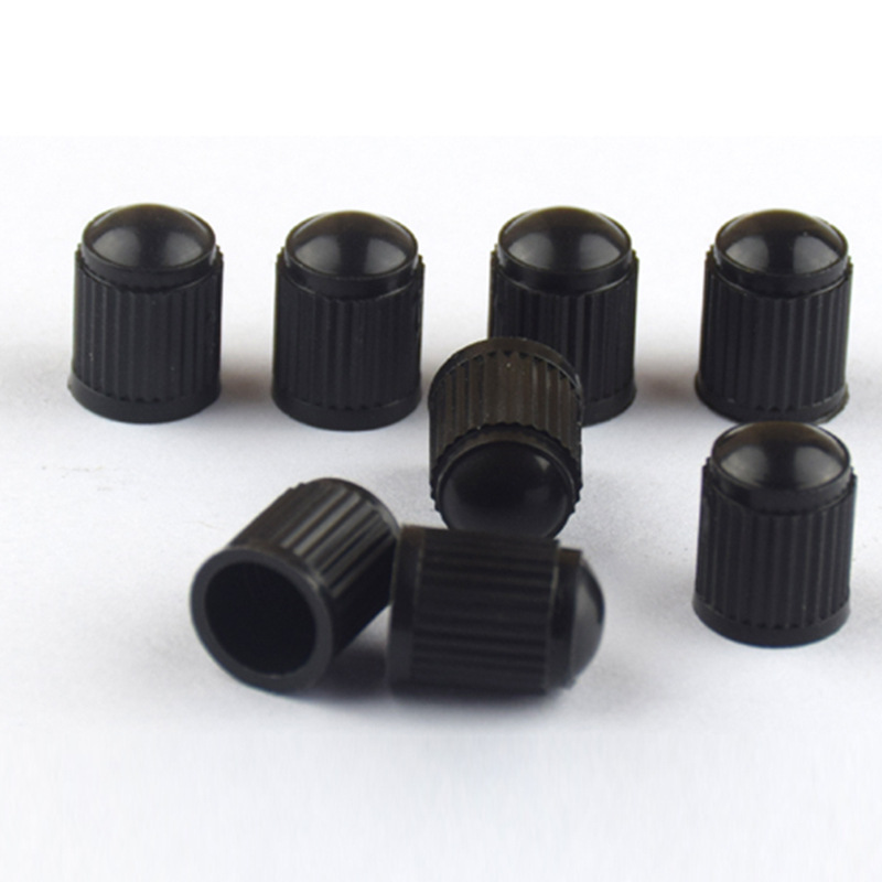 Car Bicycle Tire Black Plastic Valve Cap Dust Cover Dust Cap Spot Inflatable Vacuum Tire