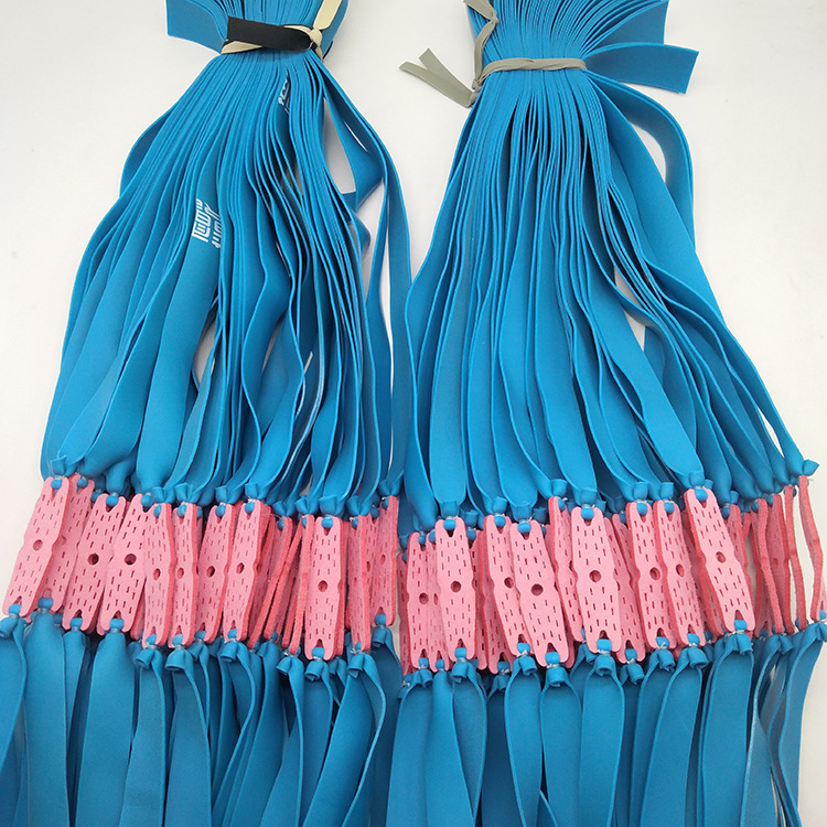 Outdoor slingshot rubber band 1.0mm two-color wide flat rubber band slingshot leather in stock wholesale flat rubber band group