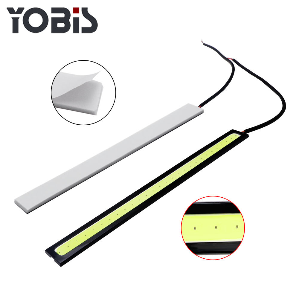 Ubiisi Cob Daytime Running Light 17cm Super Bright Car Daytime Running Light Led Daytime Running Light Ultra-Thin Waterproof Dc12V