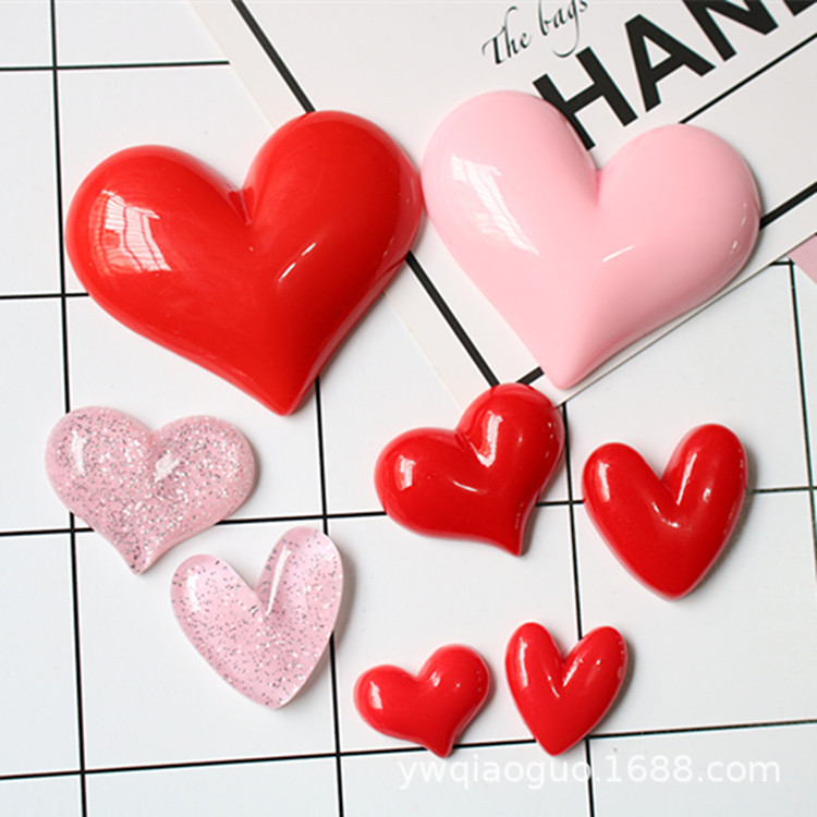 материалы для дии: аксессуары из смолы в форме сердца для телефона, большие и средние размеры, аксессуары для холодильника