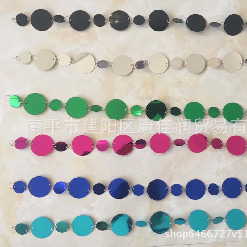 Sequin Curtain Sequin String Wedding Sequin Curtain Round Decorative Curtain Stage Gold Silver Wedding Sequin Curtain