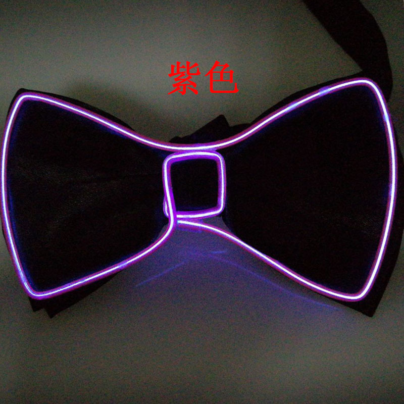 EL luminous bow tie, LED flash bow tie fluorescent dance costume performance clothing performance bow tie toy gift