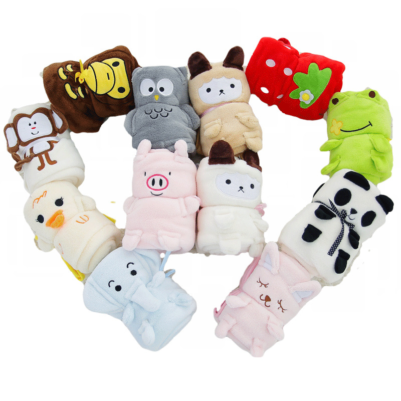 Factory wholesale cartoon animal Three-dimensional air conditioning blanket office nap blanket creative holiday promotional gifts blanket