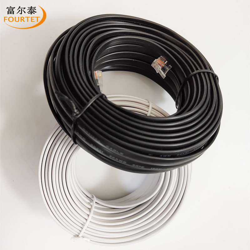 20251 6-Core 26Awg Oxygen-Free Copper Flat Telephone Line 0.5- 30m Finished Plant Lamp Connection Line