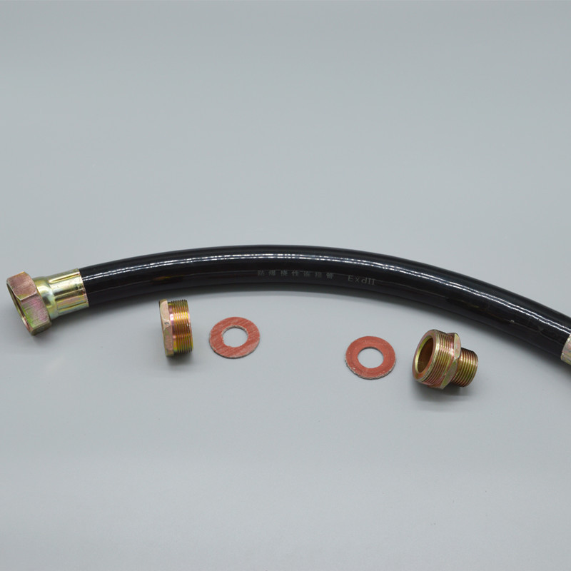 20*700 Explosion-Proof Flexible Connecting Pipe G3/4 Explosion-Proof Threading Pipe 6 Points Waterproof, Dustproof and Anti-Corrosion Flexible Threading Pipe