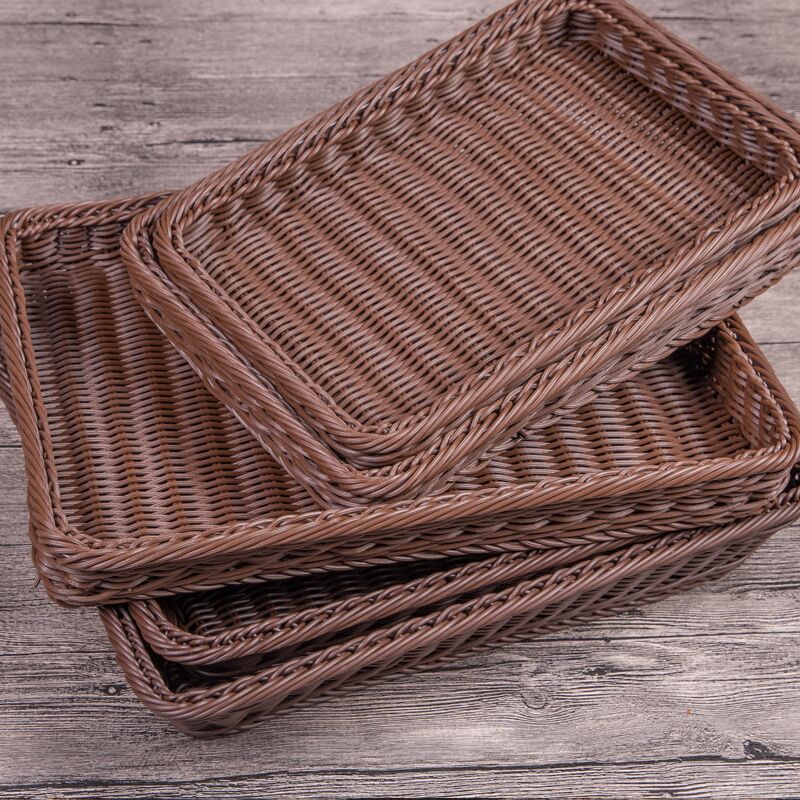Fruit Basket Bread Basket Supermarket Hotel Display Basket Display Basket Handmade Storage Basket Rattan Basket Imitation Rattan Woven Basket