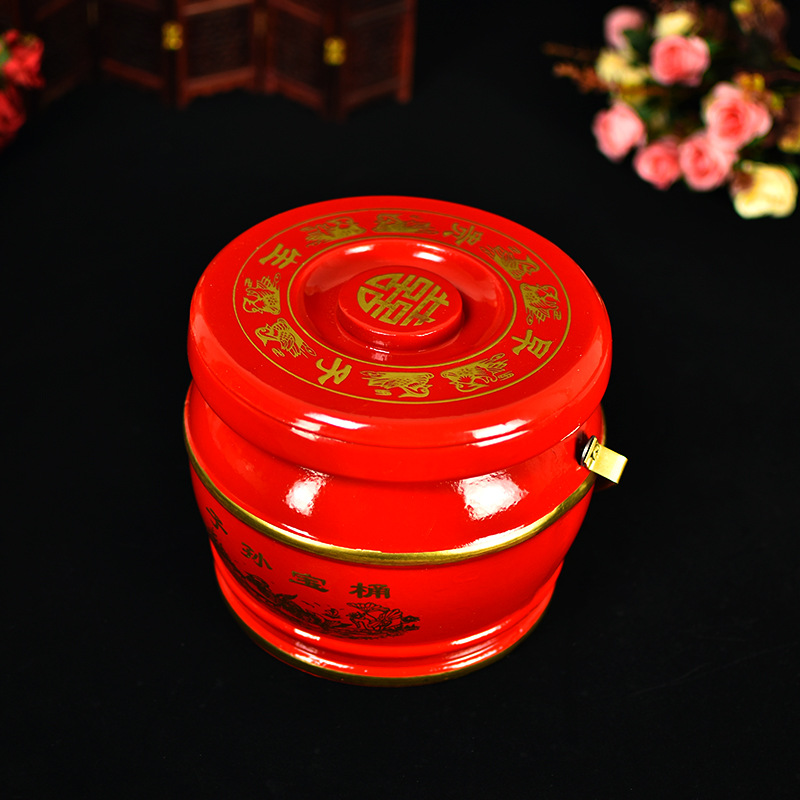 Wedding New Wooden Sun Bucket Large Big Red Sun Bucket Wholesale Manufacturer Supplies Ornaments Wedding Bucket