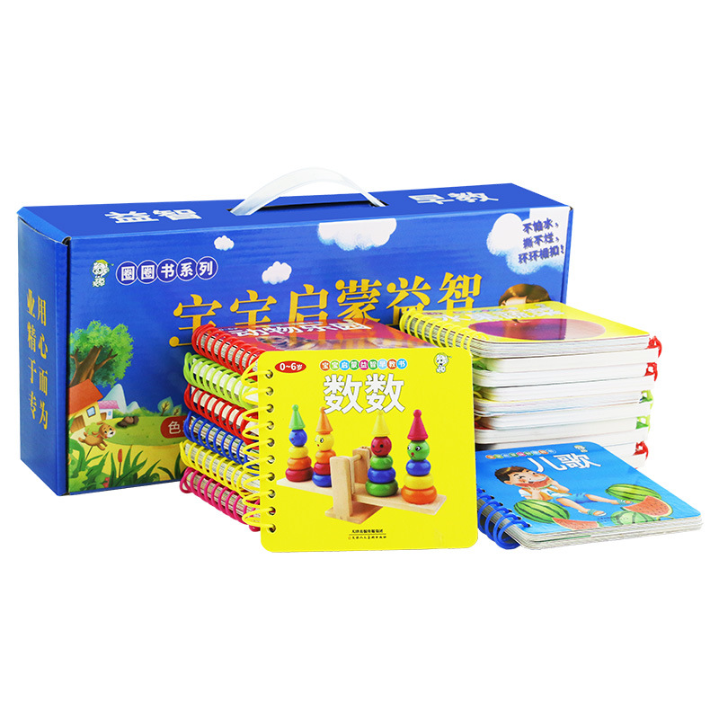 Baby Enlightenment Puzzle Early Education Book Children's Cognitive Book Reading Pictures Literacy Toys Book Unbreakable Flip Book