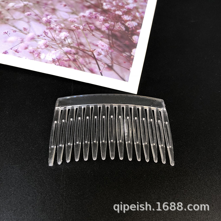 Korean girls DIY mini flat comb plastic transparent shiny rhinestone hair accessories hairpin manufacturers wholesale