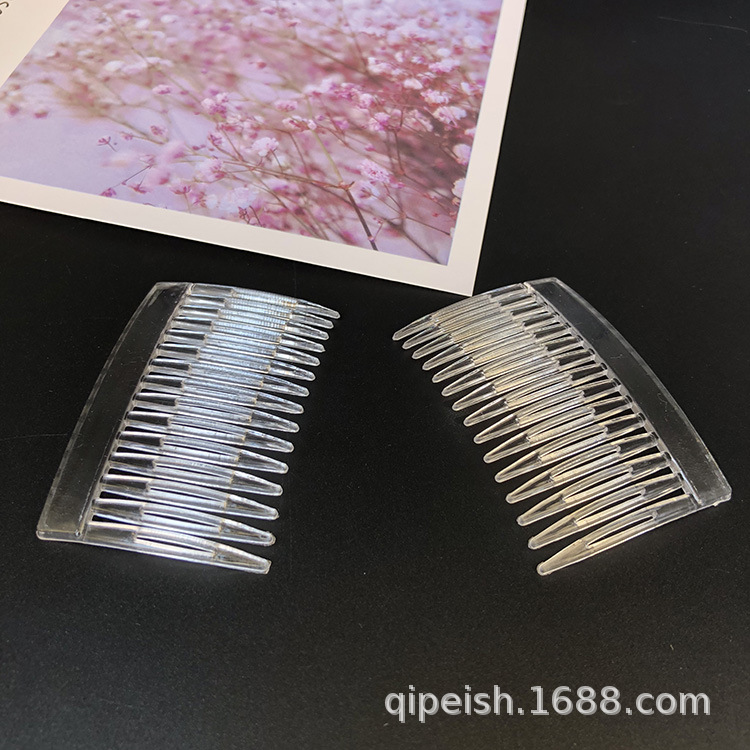 Korean girls DIY mini flat comb plastic transparent shiny rhinestone hair accessories hairpin manufacturers wholesale