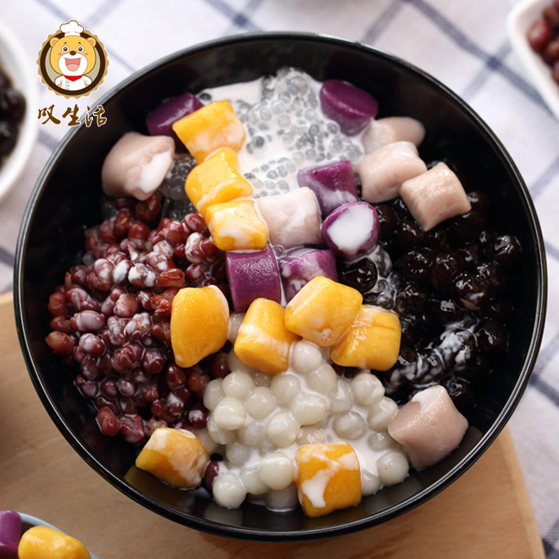 Sigh life handmade big taro round taro sweet potato purple sweet potato frozen three-color big taro round milk tea ice powder commercial wholesale