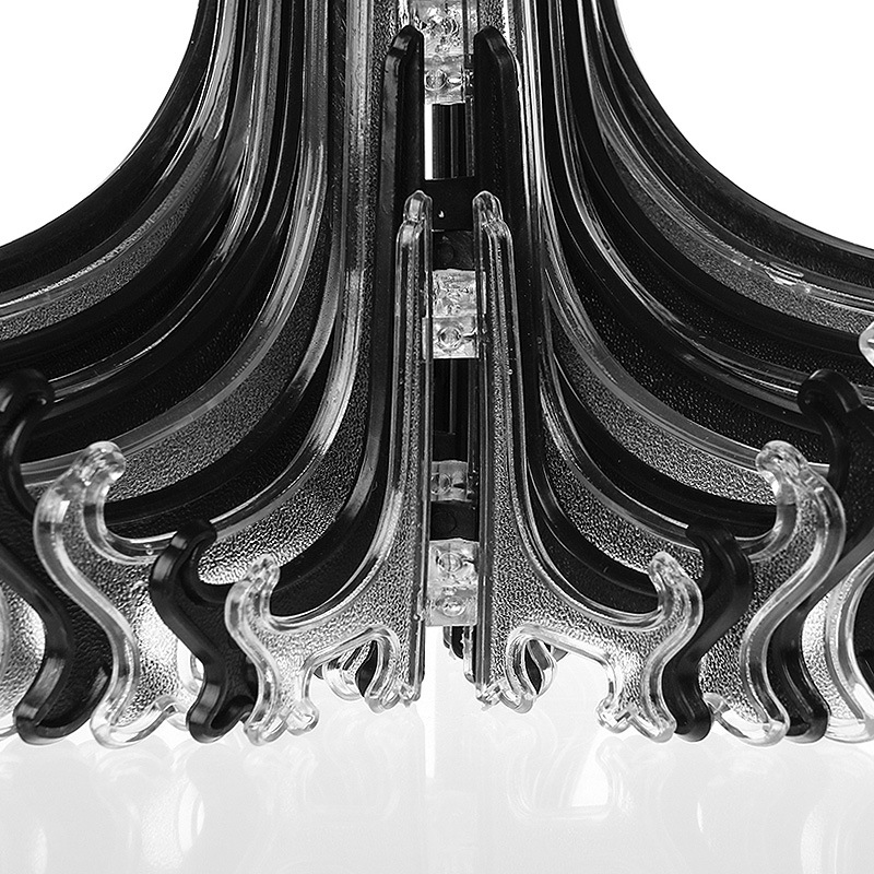 3-12inch Transparent Plate Rack Plastic Hanging Plate Rack Folding Plate Rack Tray Rack Plate Bracket Photo Frame