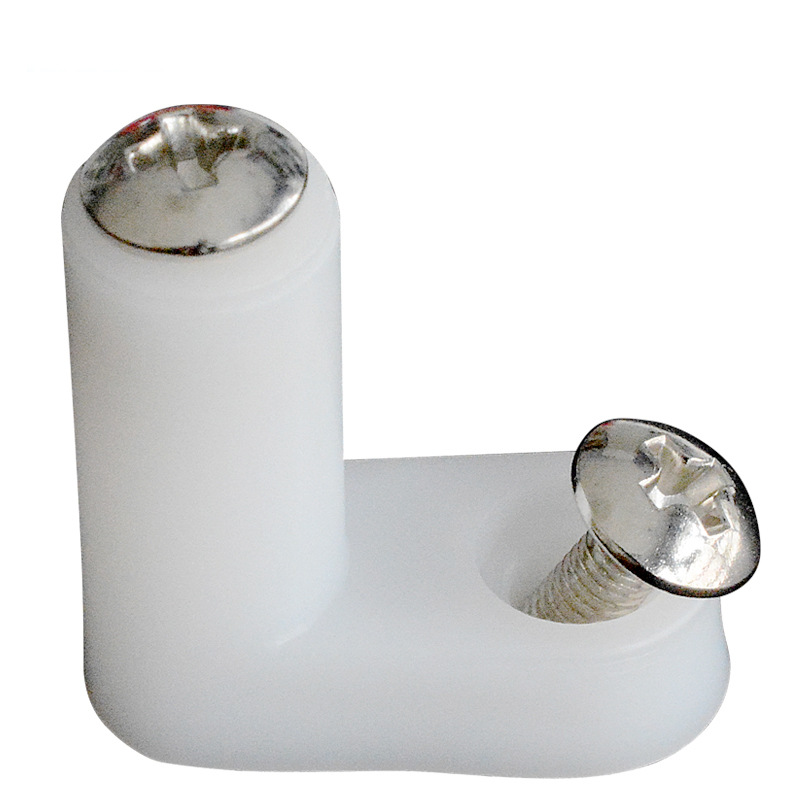 Small Corner Code Right Angle L-Shaped Reinforced Corner White Plastic L-Pin Plastic Accessories for Game Console Motherboard Fixing
