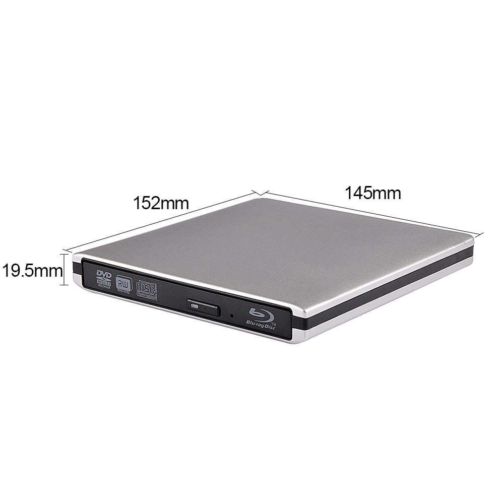 Source manufacturers wholesale aluminum alloy material USB3.0 external optical drive box kit computer universal aluminum alloy optical drive