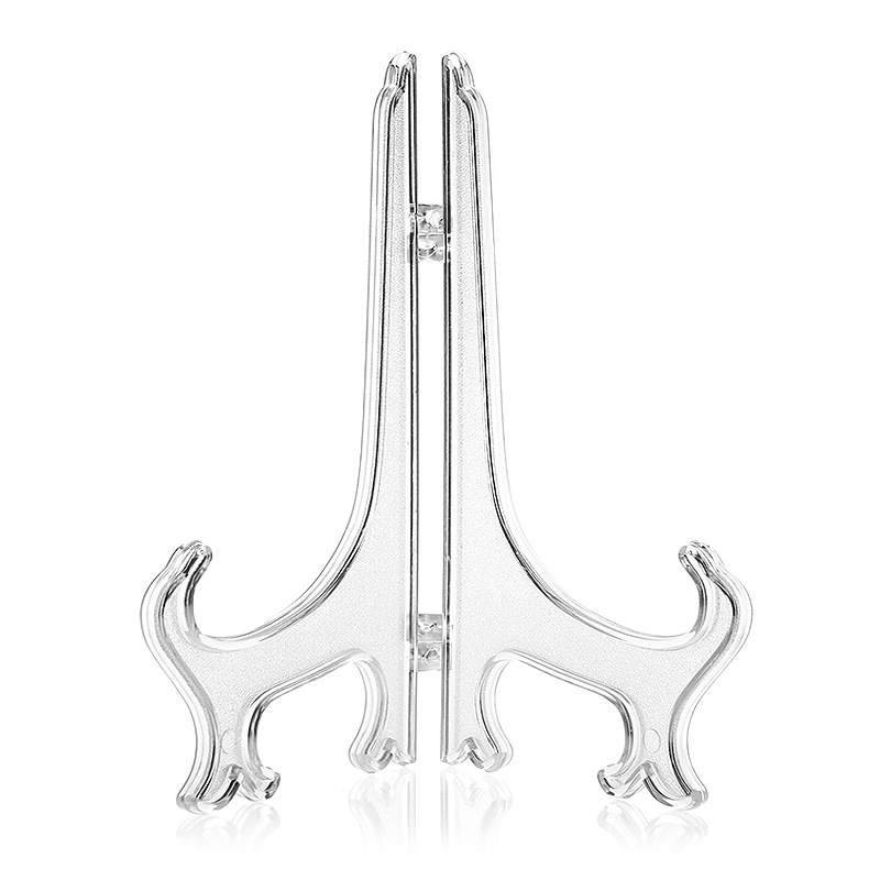 3-12inch Transparent Plate Rack Plastic Hanging Plate Rack Folding Plate Rack Tray Rack Plate Bracket Photo Frame