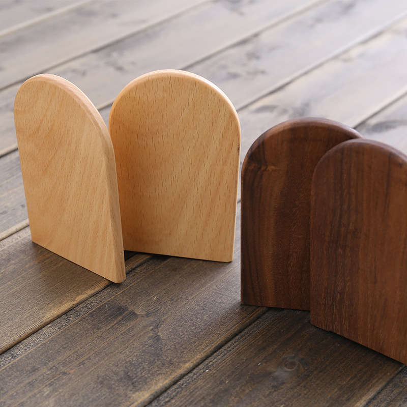 Японская простая деревянная подставка для книг из черного ореха