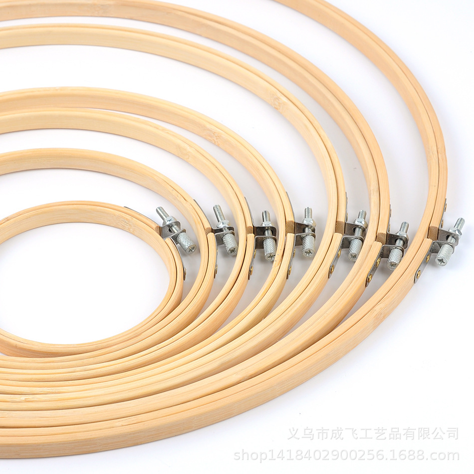 Factory direct bamboo embroidery stretch adjustable embroidery bamboo new environmentally friendly cross-stitch circle tool flower stretch embroidery circle