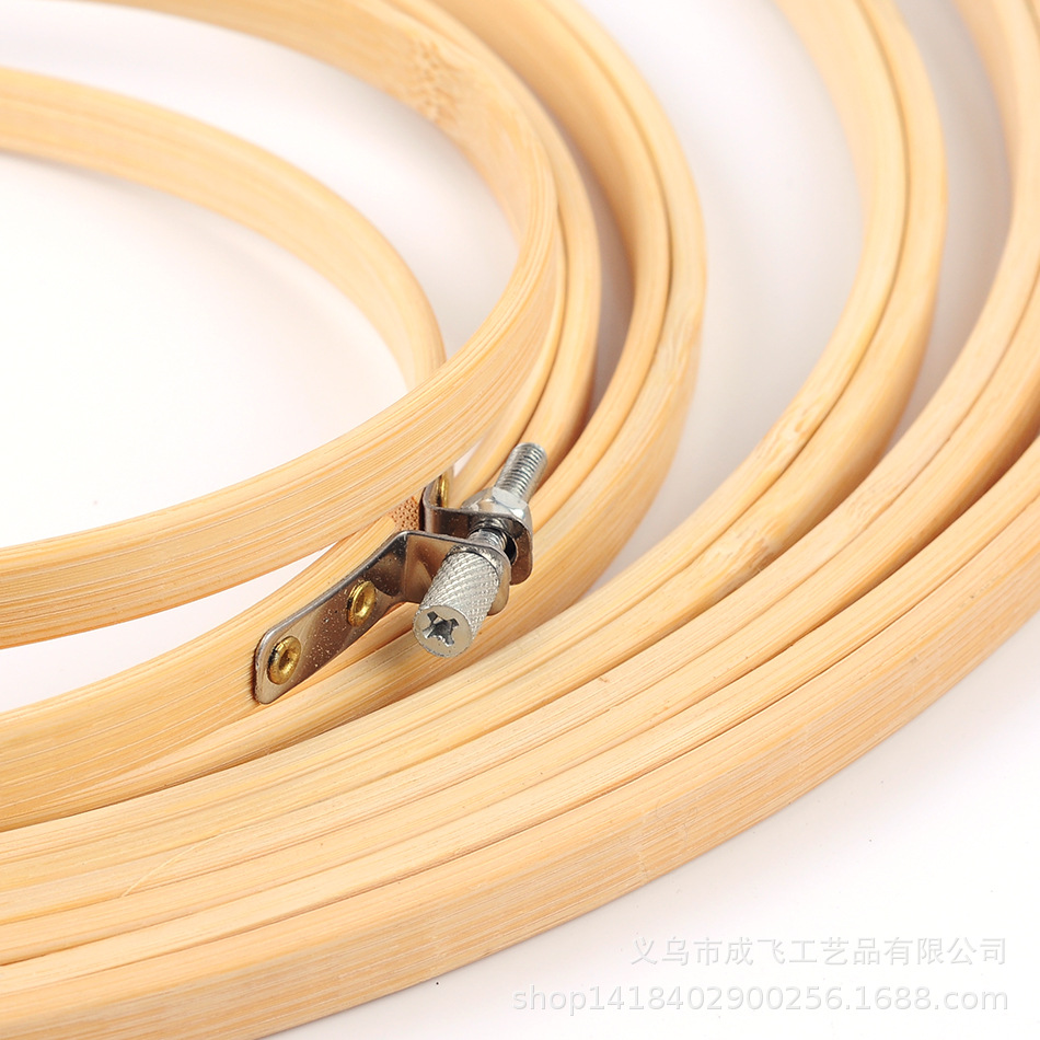 Factory direct bamboo embroidery stretch adjustable embroidery bamboo new environmentally friendly cross-stitch circle tool flower stretch embroidery circle